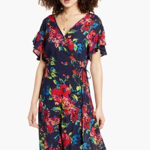 Band of Gypsies Floral Maxi Dress - Red and Green